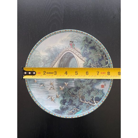 VTG Imperial Jingdezhen Porcelain Plate “Jade‎ Belt Bridge“ Summer Palace 1988 - Picture 4 of 4